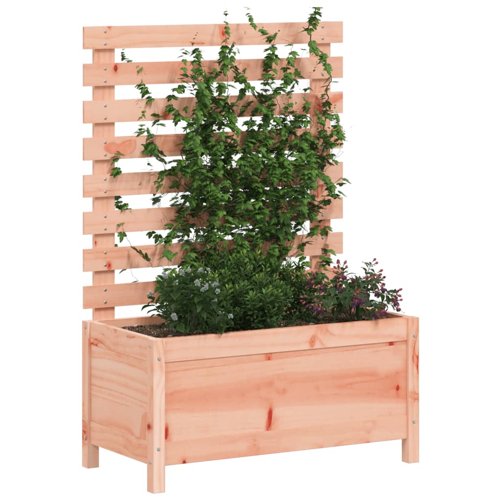 Plant Pot with Trellis 79 X 39.5 X 114 Cm Solid Douglas Fir Wood