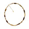 Vintage Natural Tigers Eye Stone Pendant Necklace Choker Adjustable Neckchain for Fashion Enthusiasts and Nature Lovers
