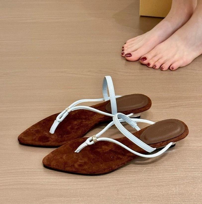 

Sexy Pointed Toe Mule High Heels Women Slippers Fashion Slip on Slides Summer Party Sandals Claquette Femme Flip Flops Woman 40 синій