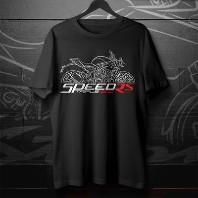 Classic British Speed Triple 1200 RS Motorcycle T-Shirt 100% Cotton O-Neck Summer Short Sleeve Casual Mens T-shirt Size S-3XL