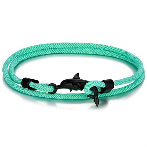 Black Cute Little Dolphin Hand Rope Small Fresh Animal Color Multi-Layer Adjustable Men'S And Women'S Bracelets