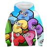 Autumn Cartoon Letters Printing 3d Pattern Comfortable Sports Leisure Long Sleeved Sweatshirt Children Loose Versatile Pocketless Hoodies