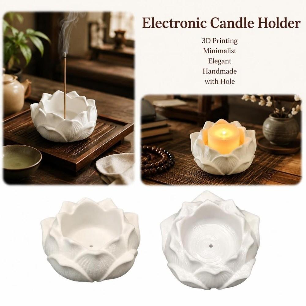 Chinese Style Lotus Incense Burner Minimalist Incense Stick Holder Tabletop Incense Base Tea Room