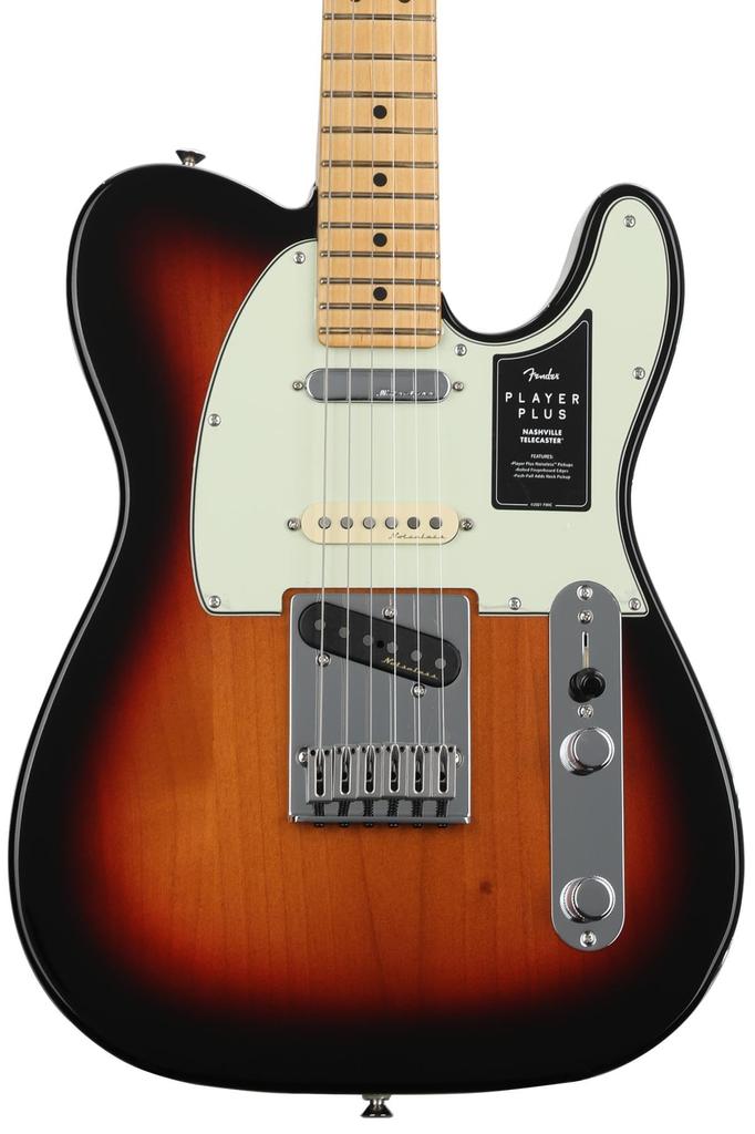 Fender Electric Guitar Player Plus Nashville Maple Sunburst 3TSB Telecaster, Fingerboard, 3-Color