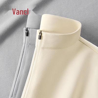 VANCL Men's Quick-Dry Half-Zip Short Sleeve T-Shirt