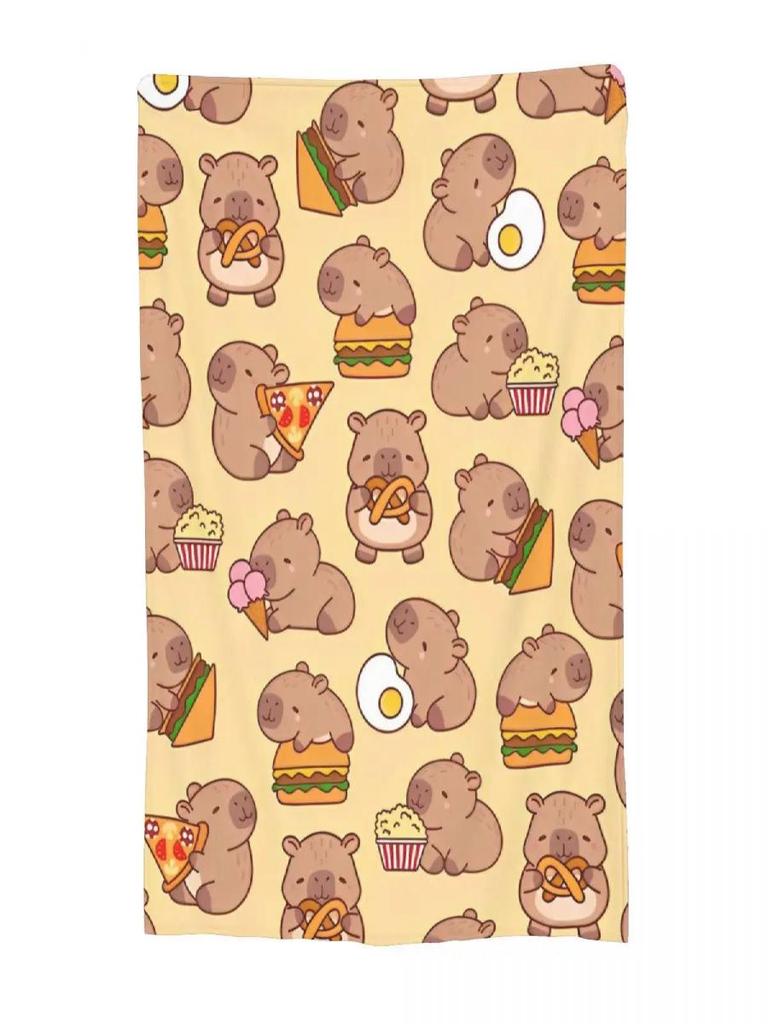 Super Soft Flannel Throw Blankets with Cute Capybara Design for Bedding Couch Cozy and Stylish Home Textile