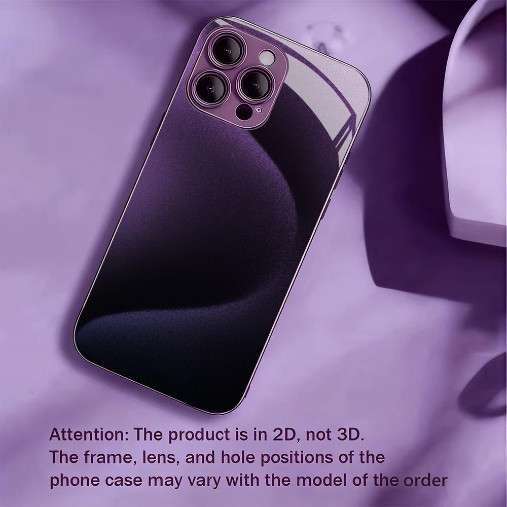 Sleek Purple Black Fluid for coque iphone for iphone 17 case Fashion Case fundas Glass for iPhone 17 16 15 14 13 12 pm Pro Plus