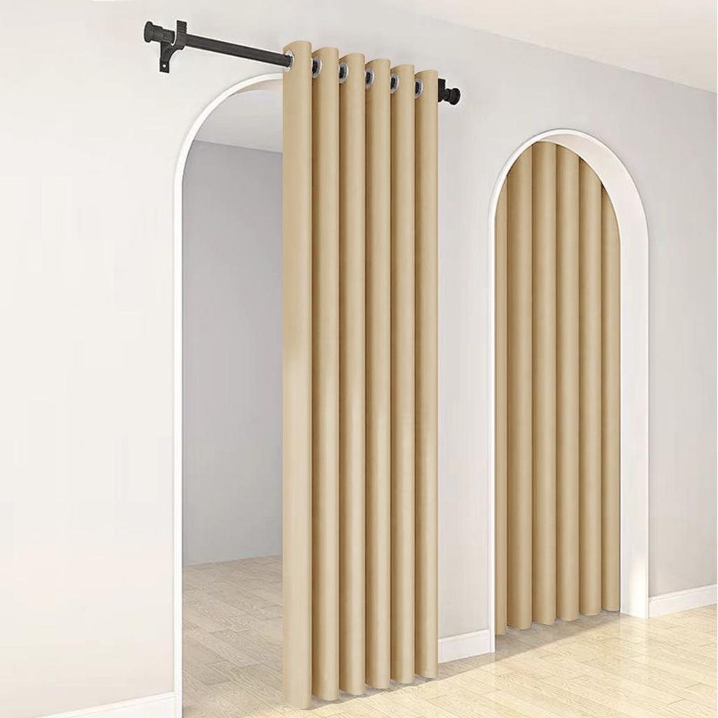 High-Precision Curtain Finished Curtain Fabric Solid Color Heat Insulation Window + Shading
