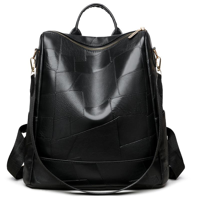 

Новый дизайн Splicing Design Большая вместимость Рюкзак Niche Женский Повседневный Многофункциональный Противоугонная Сумка для путешественников