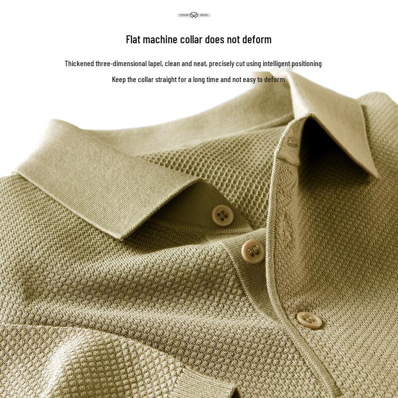 Men's Cooling Silk Blend Short Sleeve Polo Shirt