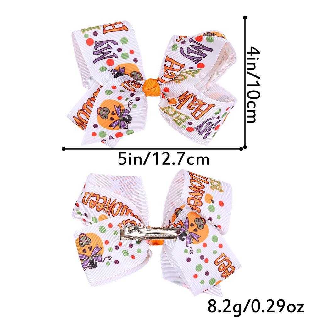 10 STÜCKE Kinder 4 Zoll Kürbis Teufel Haarschleifen Halloween Haarspangen Mädchen Festival Party Haarspangen Clips Kinder Haarschmuck