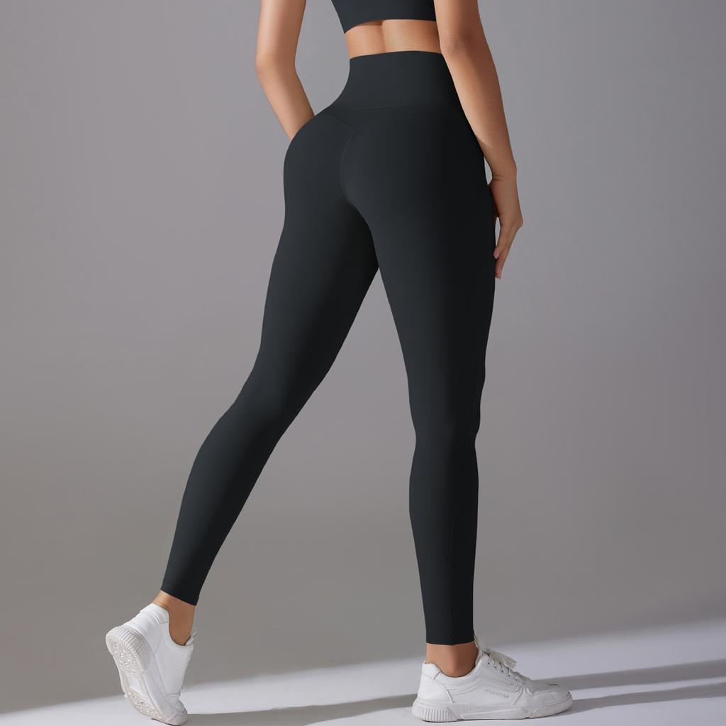 Auroth Candy Colour Yoga Leggings Women High Waist Gym Sports Tights Stretchy Push Up Exercise Fitness Pants