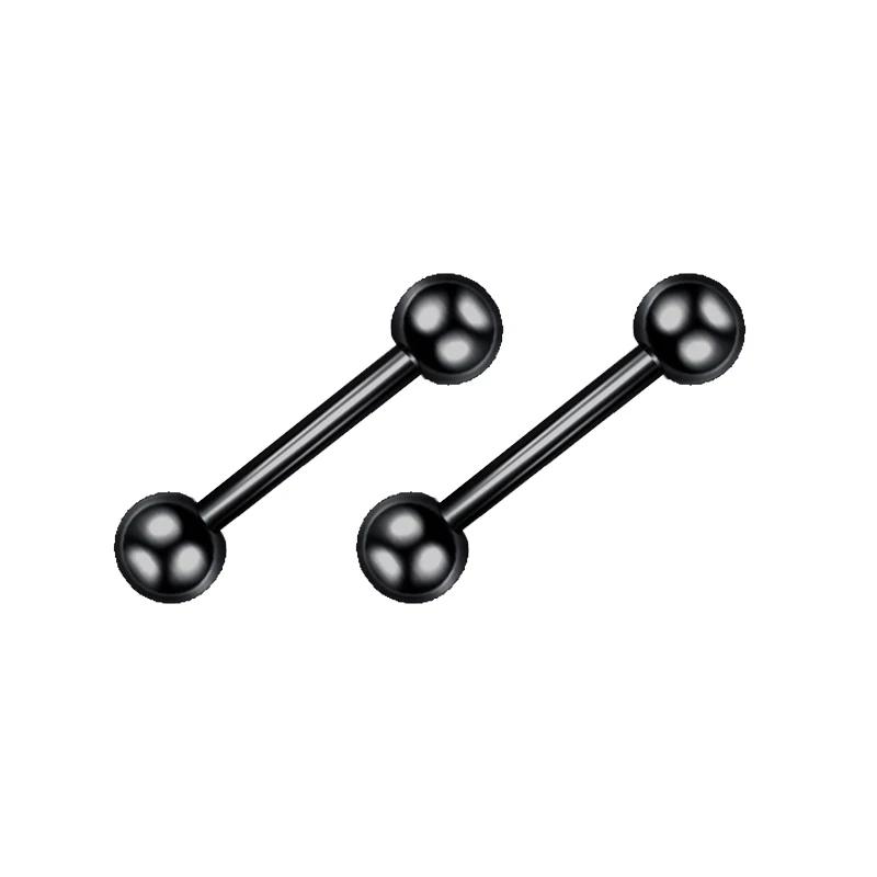Black Punk Stainless Steel Women Men Hoop Earrings Small Trendy Round Cross Pendants Jewelry Accessories Earrings