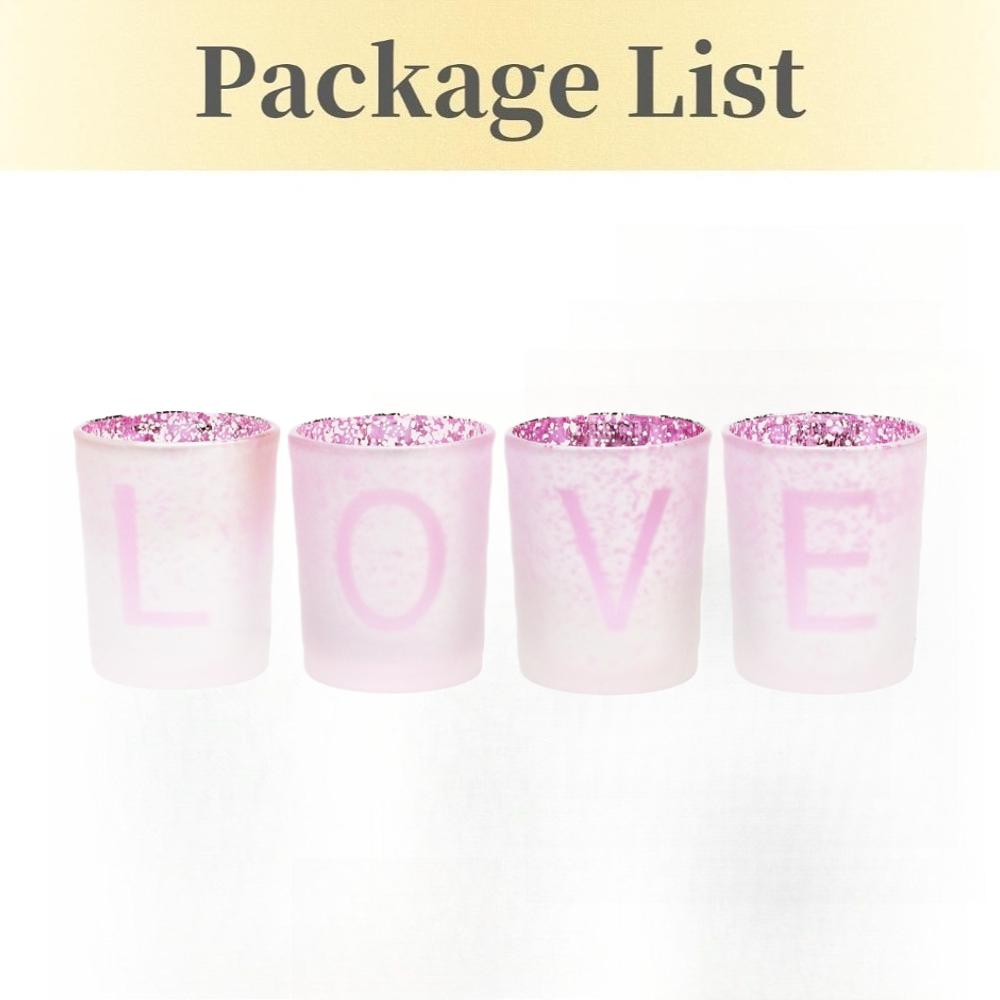 

Romantic Glass Candle Cups LOVE Letter Candle Cup Valentine s Day Atmosphere Decoration Table Centerpiece for Wedding Party