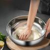 Stainless Steel Large Capacity Bowl, Suitable for Mixing Dough, Cleaning Vegetables, Stirring Salads, Easy To Clean