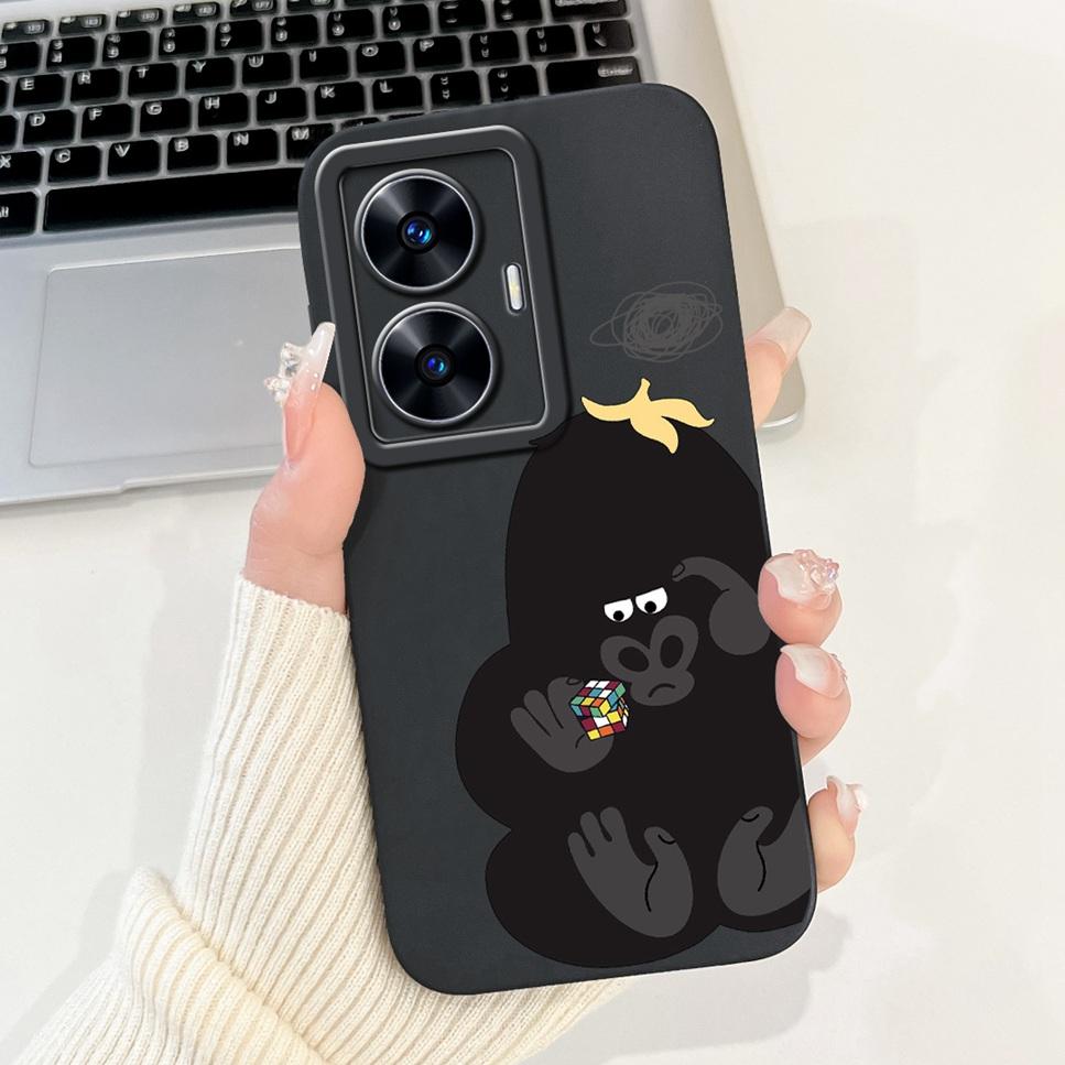 For Realme C55 6.72" Case New Cute Cartoon Print Soft Silicone Shockproof Cover For Oppo Realme C55 RMX3710 Bumper Phone Case