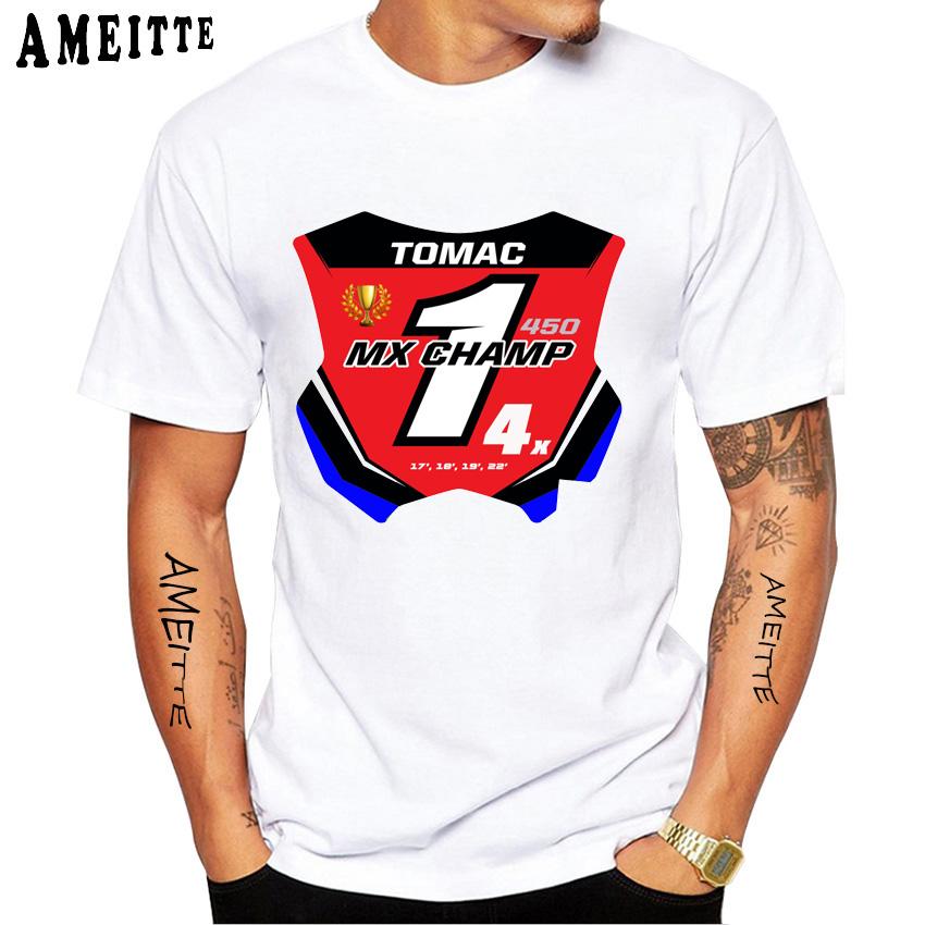 Eli Tomac ET3 Motocross Dirtbike Fans Fahrer T-Shirt Neu Sommer Herren Kurzarm Hip Hop Junge Lässige T-Shirts Motorrad Weiße Oberteile