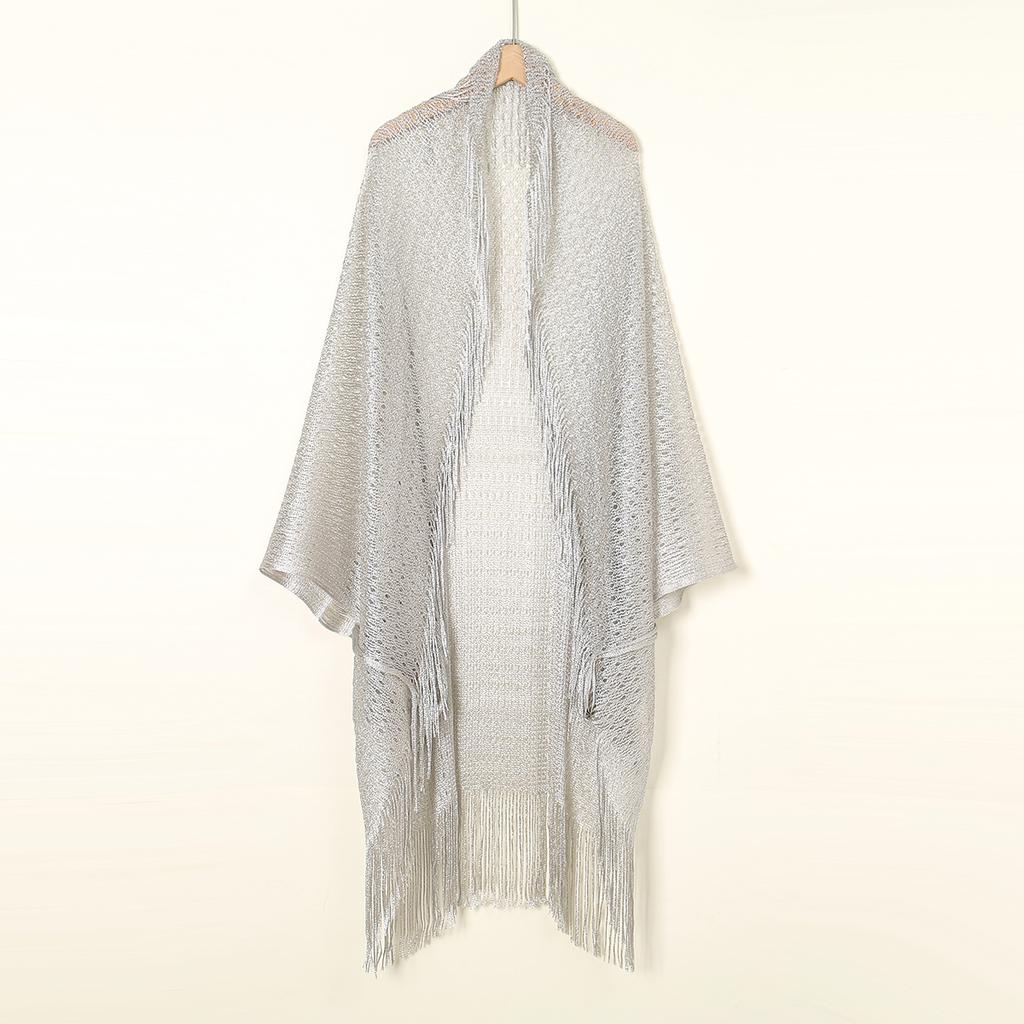New Sparkling Metallic Scarf with Buckle Women Evening Party Shawl Gold Silver Shiny Shawls for Bridge Bridesmaid Wedding Wraps