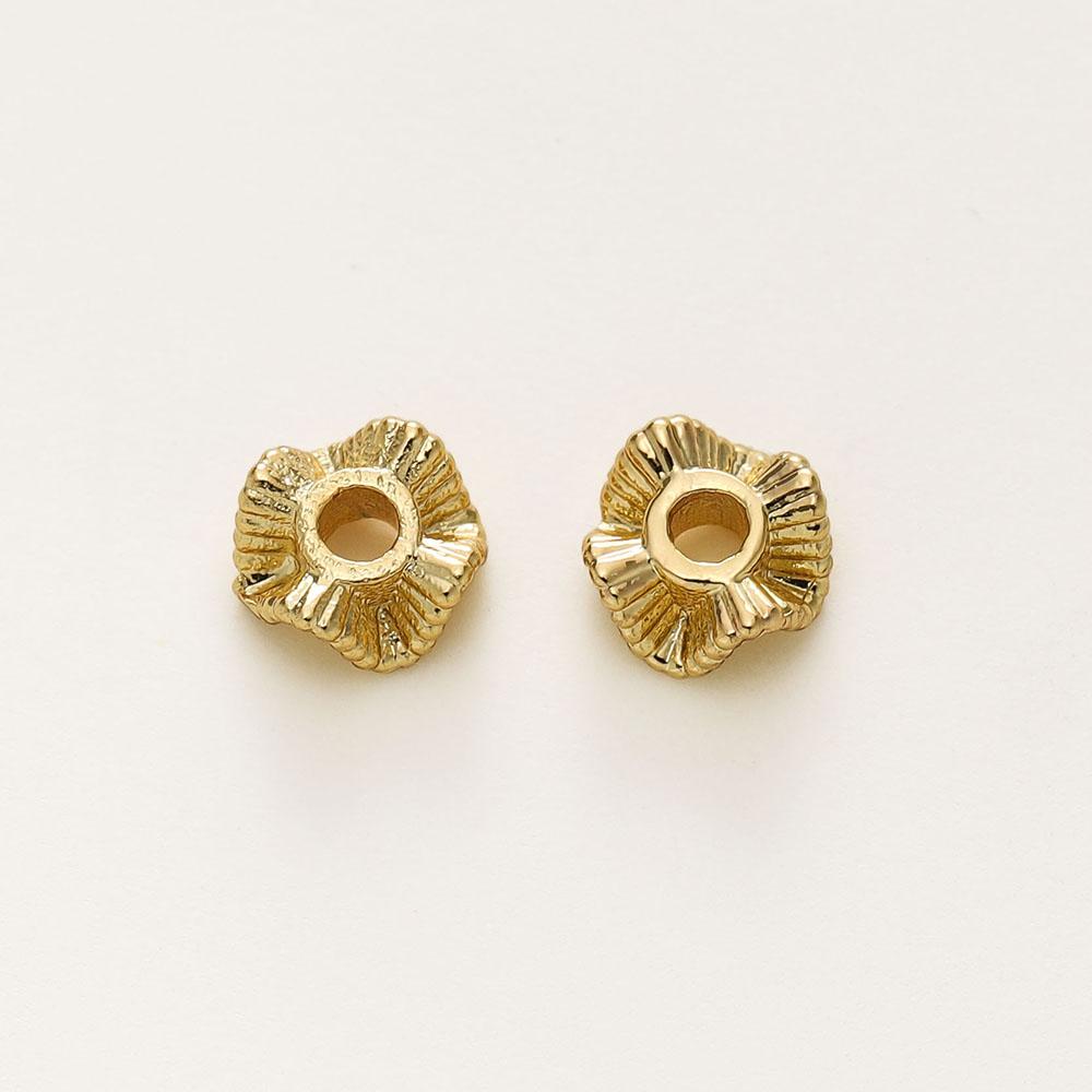 20 Stück/Packung 14K/18K Goldfarbe Beschichtetes Metall Messing Wellenform Abstandshalter Perlen Für DIY Handgemachtes Armband Schmuckherstellung Zubehör