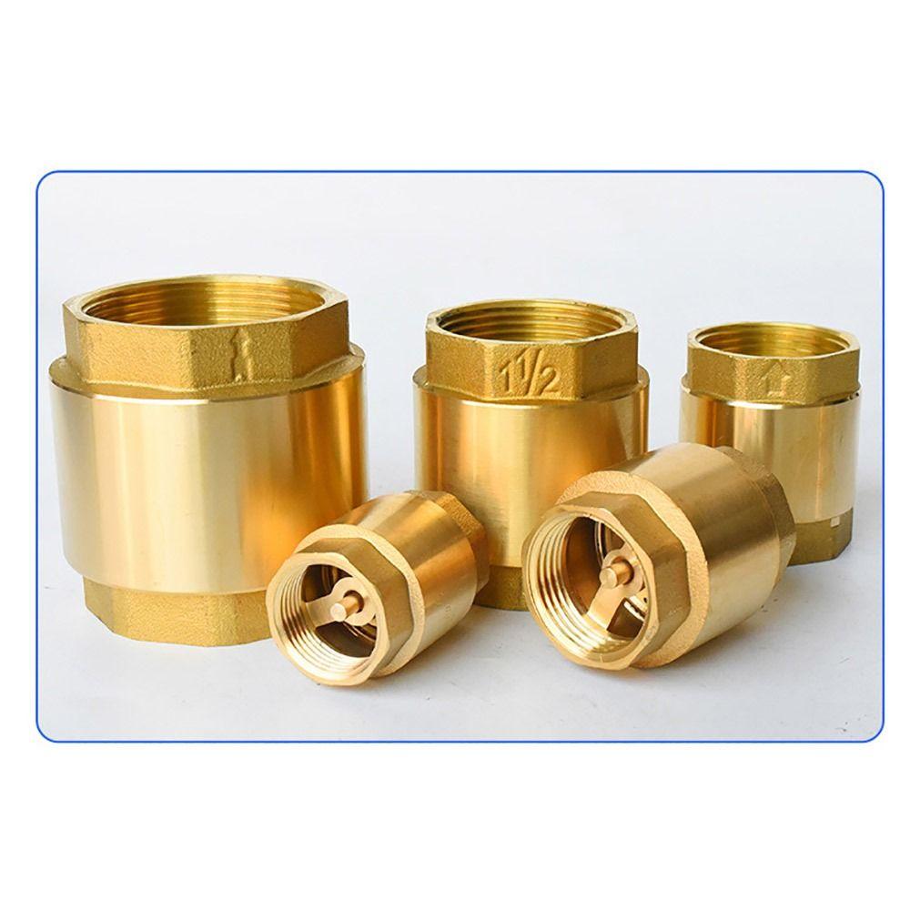 1Pcs In-Line Spring NPT Brass Check Valve Female Thread Anti Backflow Valve Durable One-Way Valve