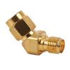 SMA 45° Male to Female Connector Wide Frequency Band Stable Male to Female Connector for Antenna Met