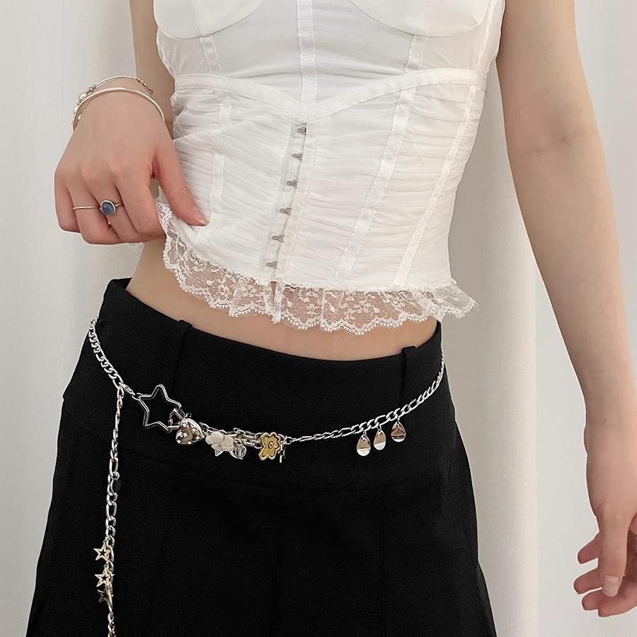 Niche Design Sense Multi-Element Waist Chain Women'S Personalized Waist With Skirt High-End Accessories Chain Belt Women