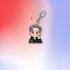BTS Edgy Black Leather Jacket Cartoon Acrylic Keychain, Bangtan Boys Edgy Cartoon Figure Keyring, Kpop ARMY Fans Bag Charm