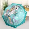 Magical Unicorn Sticker Decal for Kids Room DecorUmbrella, Portable 3-Fold Compact Umbrella,Christmas Gift ES478