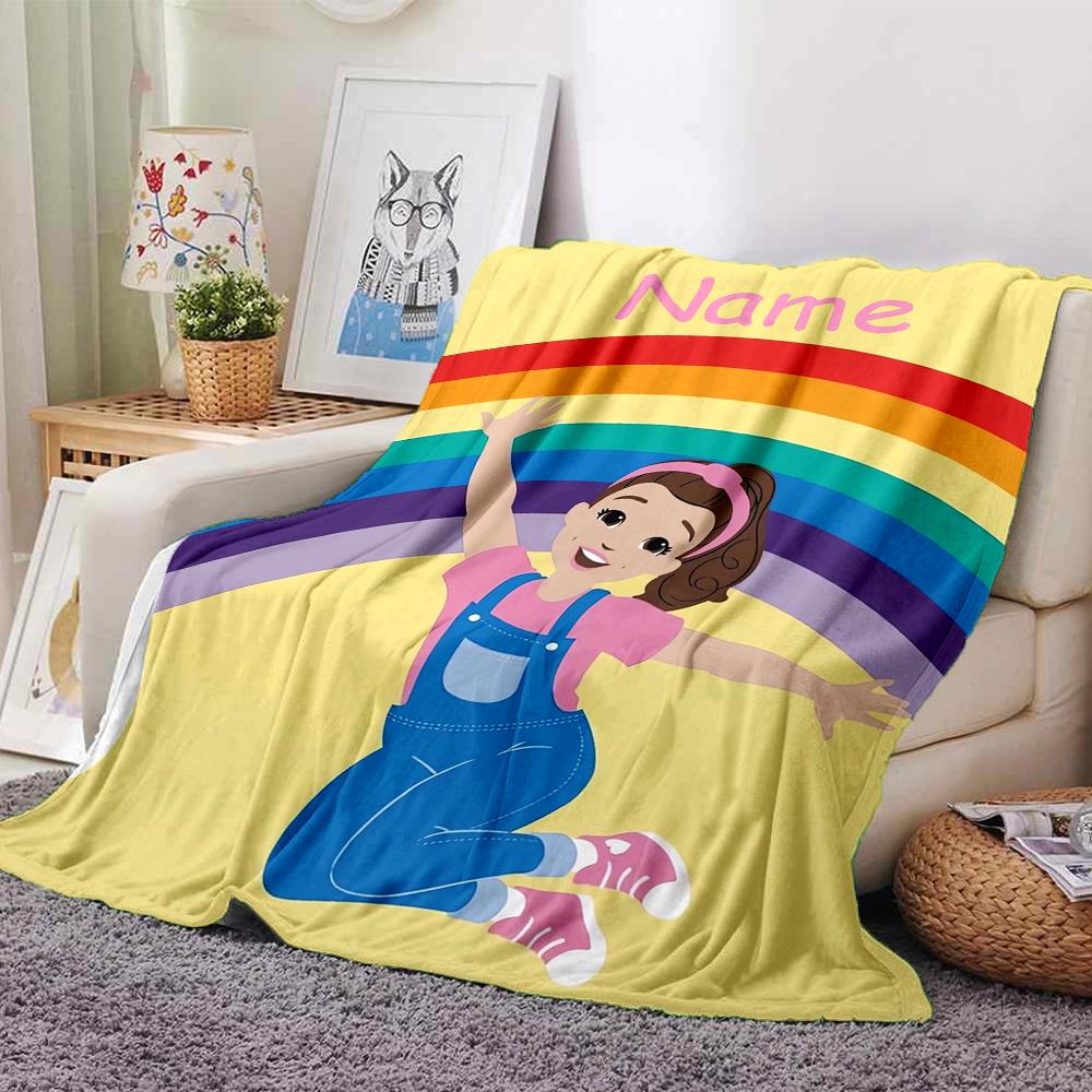 Nome Personalizzato Sig.ra. Coperta Stampata Tema Rachel - Perfetta per Divano, Letto, Viaggio e Uso Esterno | Lavabile in Lavatrice, Accogliente e Durevole.