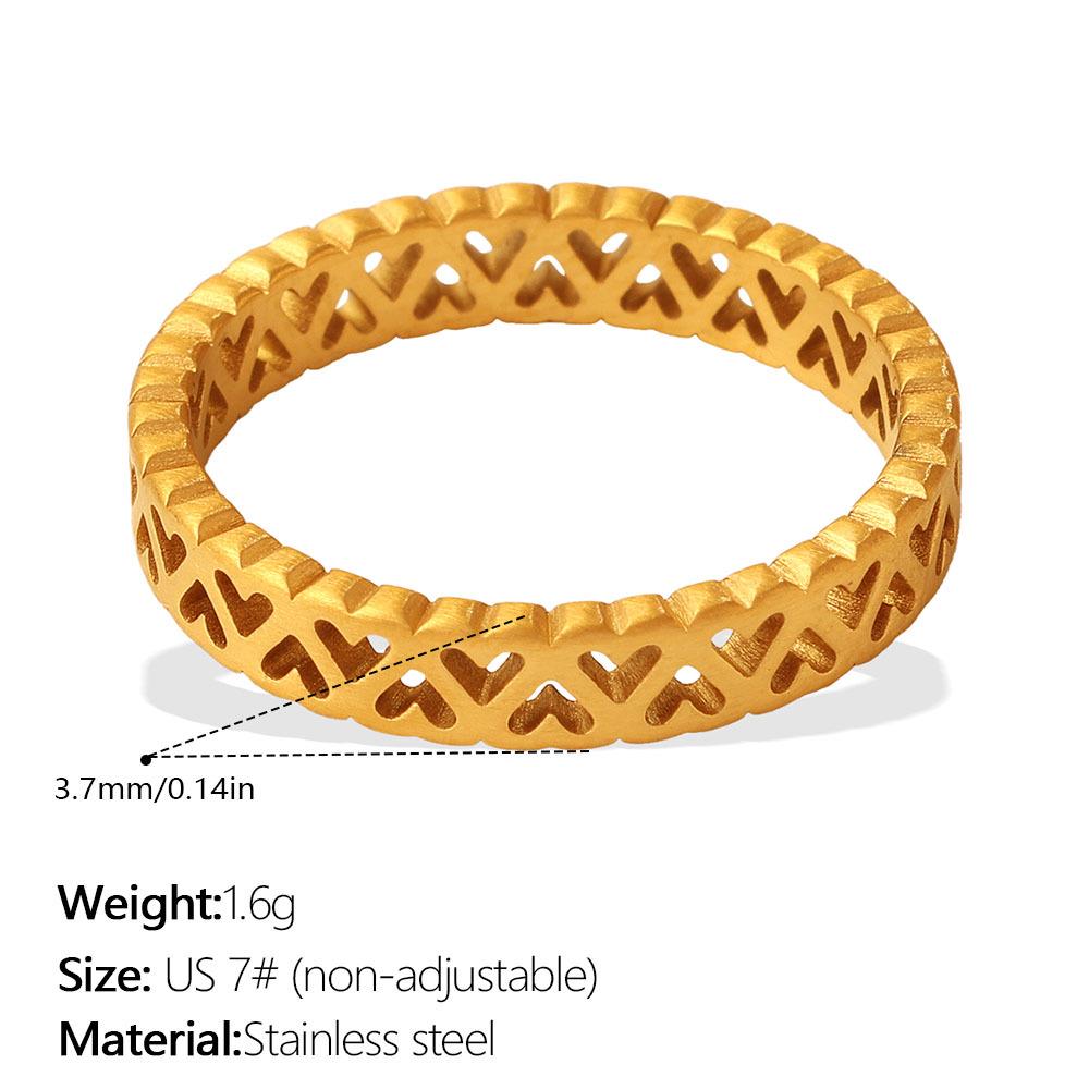 Роскошное полое золотое кольцо с инкрустацией бриллиантами: Изысканный штабелируемый двухслойный дизайн