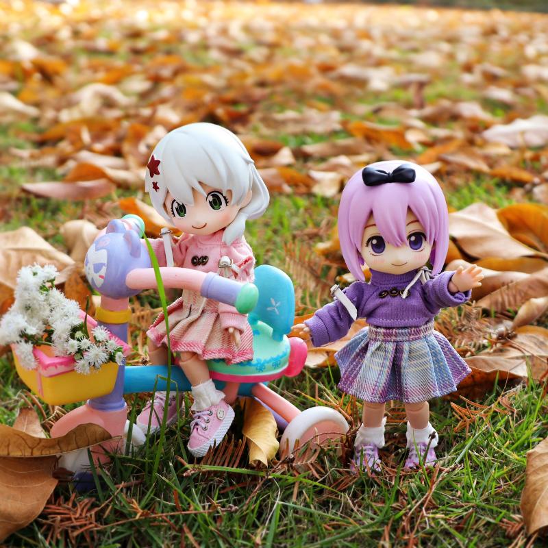 OB11 Kleidung Blau Bauchnabelfreies Sweatshirt und Rock Anzug für Ob11 1/12 Puppe Outfit Tägliche Lässige Accessoires für Kinder DIY