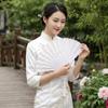Classic Cheongsam Dance Fan with Tassels Hand Cranked Fan Creative Folding Fan  Photography Prop