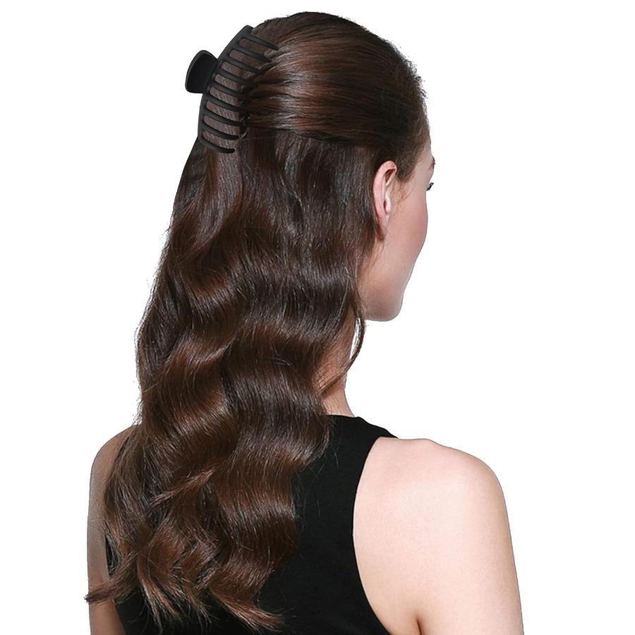 2 Pack Big Hair Claw Clips Nonslip Large Claw Clip for Women and Girls HairStrong Hold Grips Hair Accessories 4 Inch Black Idea