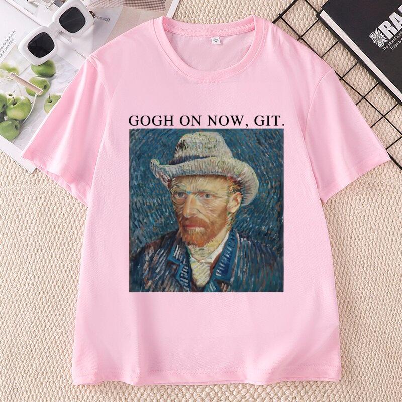 Art Teacher T Shirt Unisex Unisex Cotton Funny Van Gogh Art TShirt Humor Printed Tshirts Casual Short Sleeve Round Neck Clothing