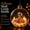 Eye-catching Seasonal Party Supplies Halloween Ball Ornament, Light Up Plastic Clear Hanging Decorations Decoration with Cat/Skeleton/Bat Inside