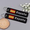 Spanish Embroidery Key Fobs Quotes Key Tags Keychain For Motorcycle Cars Key Holder Chaveiro Friends Gift