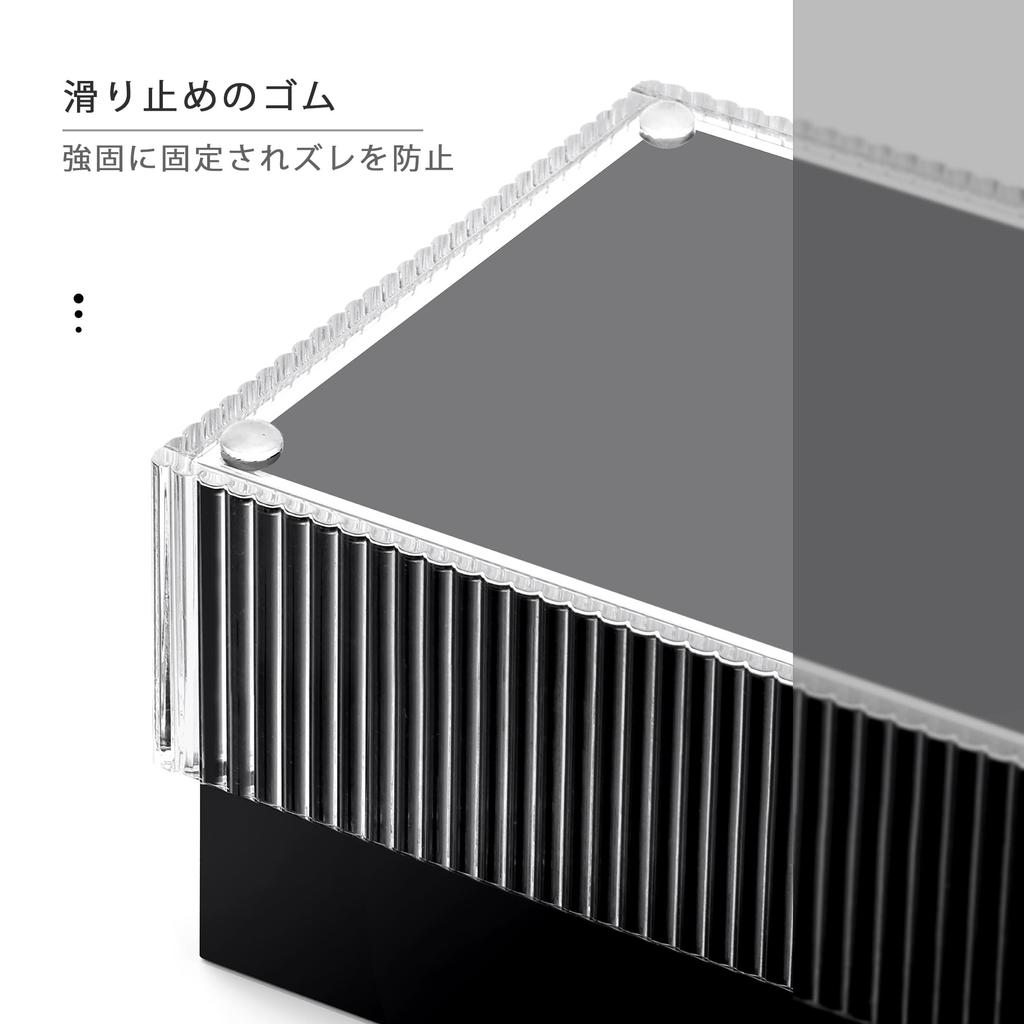 SANRUI Acrylic Paper Towel Box with Separate Lid, Rectangular, Approx. W23.3 x D12.8 x H8.4cm [Parallel Import]