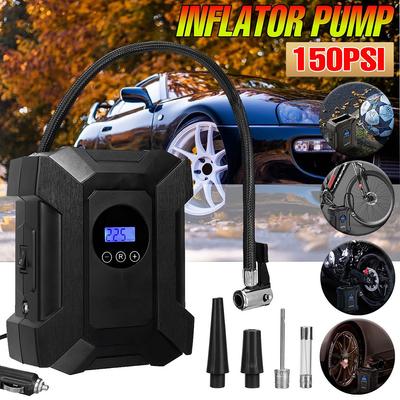 DC12V Battery Power Portable Tire Inflator Wireless Digital Inflatable Pump for Motorcycle Bicycle Tyre Balls Mini Car Air Compressor