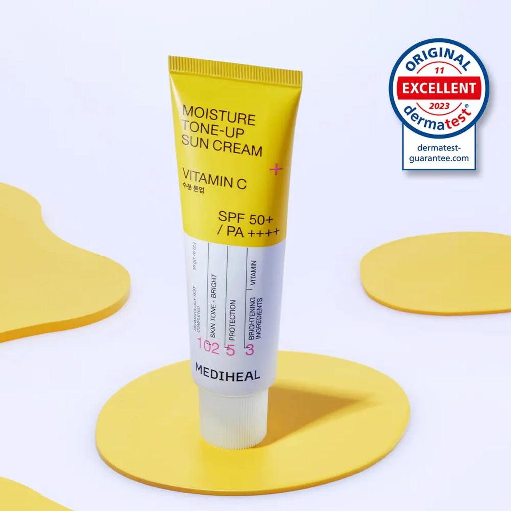 MEDIHEAL Moisture Tone-Up Sun Cream SPF50+ PA++++ Vitamin C 50g