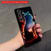 2DFlat Samsung Phone Case Cosmic Cat Silhouette Phone Case Applicable To Galaxy S23 S24 S25ULTRA S26 A12 A14 A15 A16 A54 A55