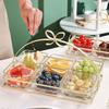 Naijiang Luxury Gold-Rimmed Glass Snack & Fruit Platter