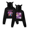 KPop Demon Hunters Women’s Cat Ear Hoodie Graphic Pullover Sweatshirt for Anime K-Pop & Movie Fans