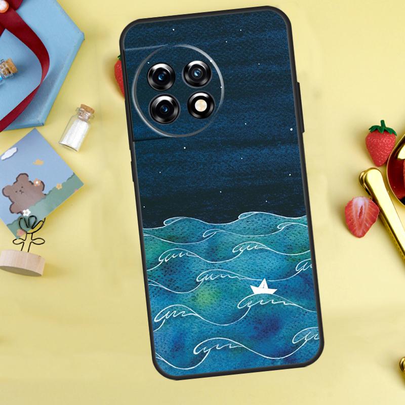 Ocean Waves Sailboat Case For OnePlus Nord 5 CE 2 3 4 Lite N20 N30 OnePlus 10T 12R 13R 13T 10 11 12 13 15 Cover