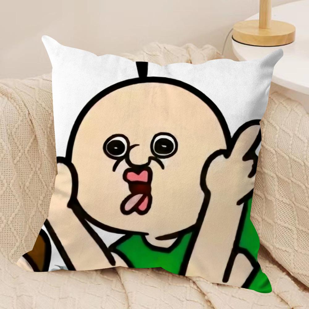 Anime Bangbang and Yuzhi Cushion Cover Silky Short Plush DoubleSided Printed Pillow Case for Sofa All Seasons Home Decor Gift
