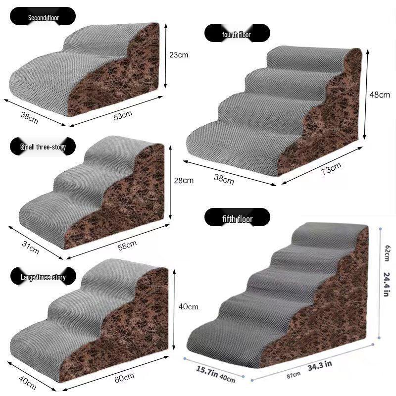 Drabina wspinaczkowa dla zwierząt domowych: Schodki do łóżka sofa dla małych psów i kotów