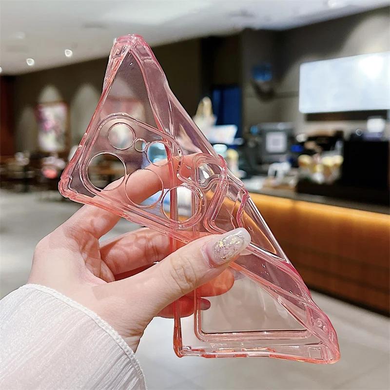 Card Bag Clear Shockproof Phone Case For Samsung Galaxy S24 S23 S22 S21 Plus Ultra S20 S21 S23 FE Silicone Soft TPU Back Cover