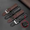 For Hamilton Genuine Leather WatchBand Khaki H7060573 Cowhide Bracelet Crocodile Skin Texture Strap 20mm 22mm Men's Black Brown