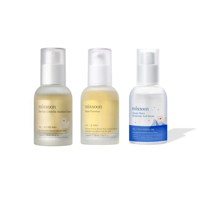 mixsoon - Bundle: Bean Essence Mini + Glacial Water Hyaluronic Acid Serum Mini + Soondy Centella Asiatica Essence 3 pcs