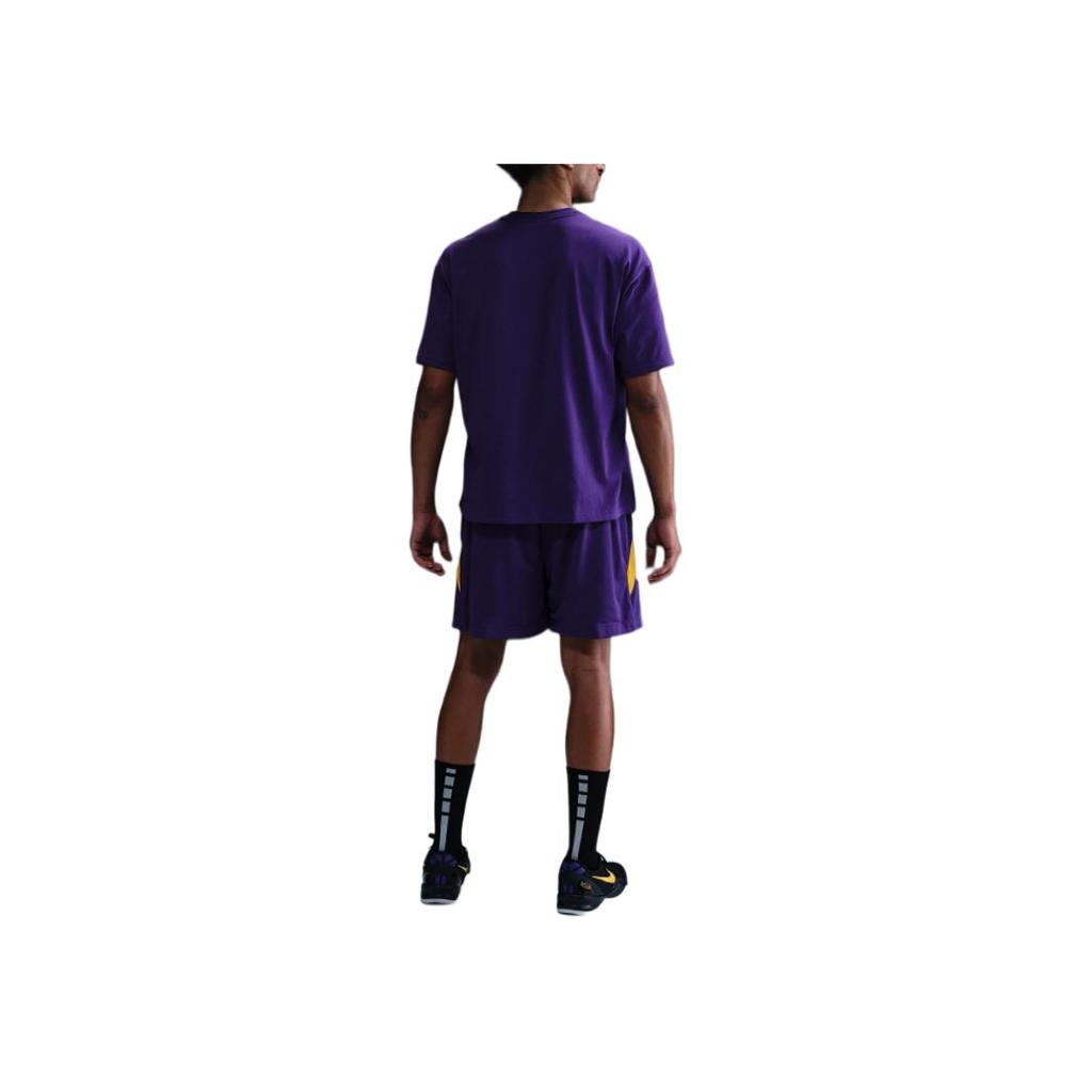 Nike Logo Embroidered Lace-Up Mid-Waist Sports Shorts Men Shorts Purple HJ8103-547