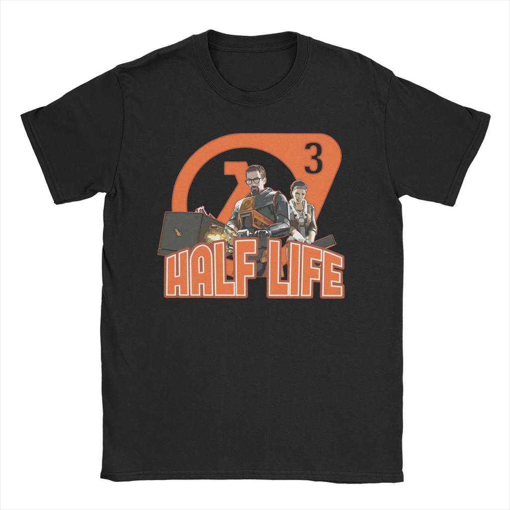 Half life 3 T-Shirts Unisex Damen 100% Baumwolle Freizeit-T-Shirts Rundhals-T-Shirts Kurzarm Kleidung Geburtstagsgeschenk